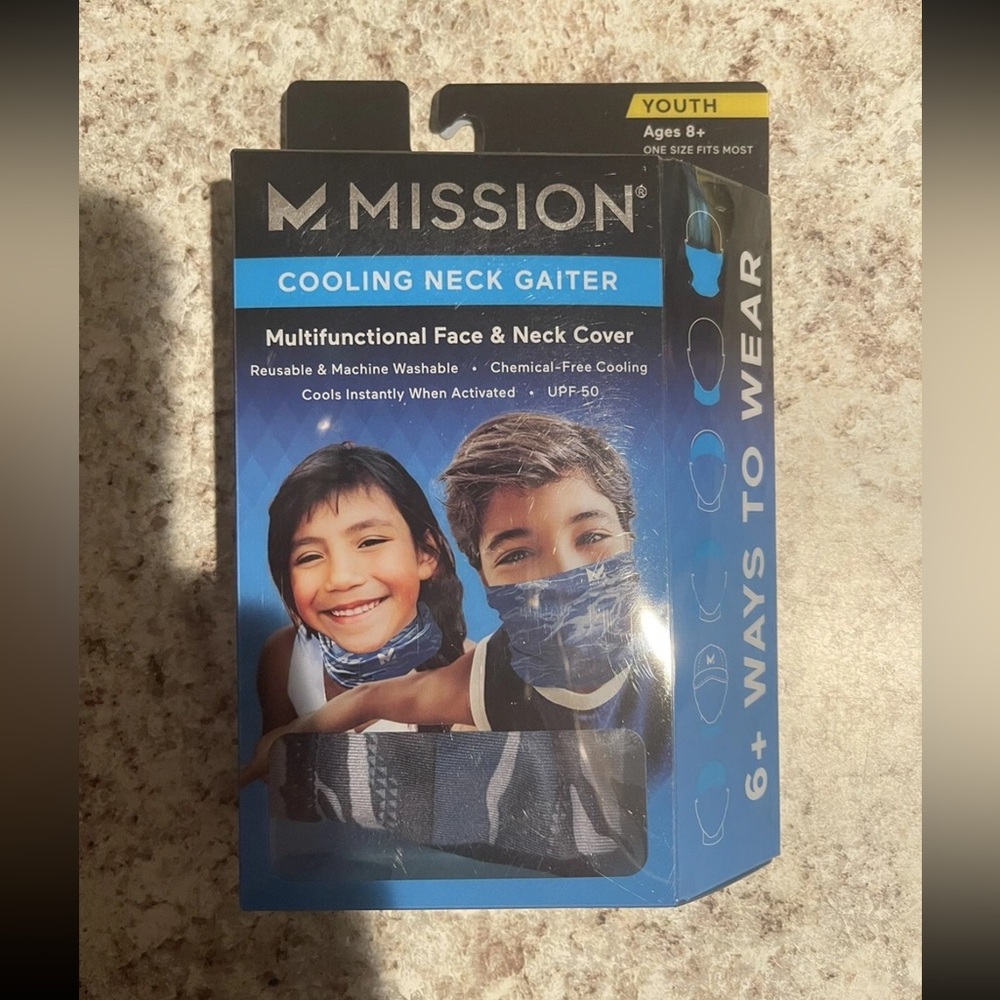 M Mission Cooling Neck/Face Cover Gaiter Youth